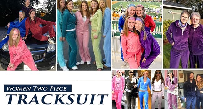 Womens Casual Velour Tracksuit Set Full Zipper Hoodie Workout Pants Velvet Sweatsuit Jogging Suits XS-XXL