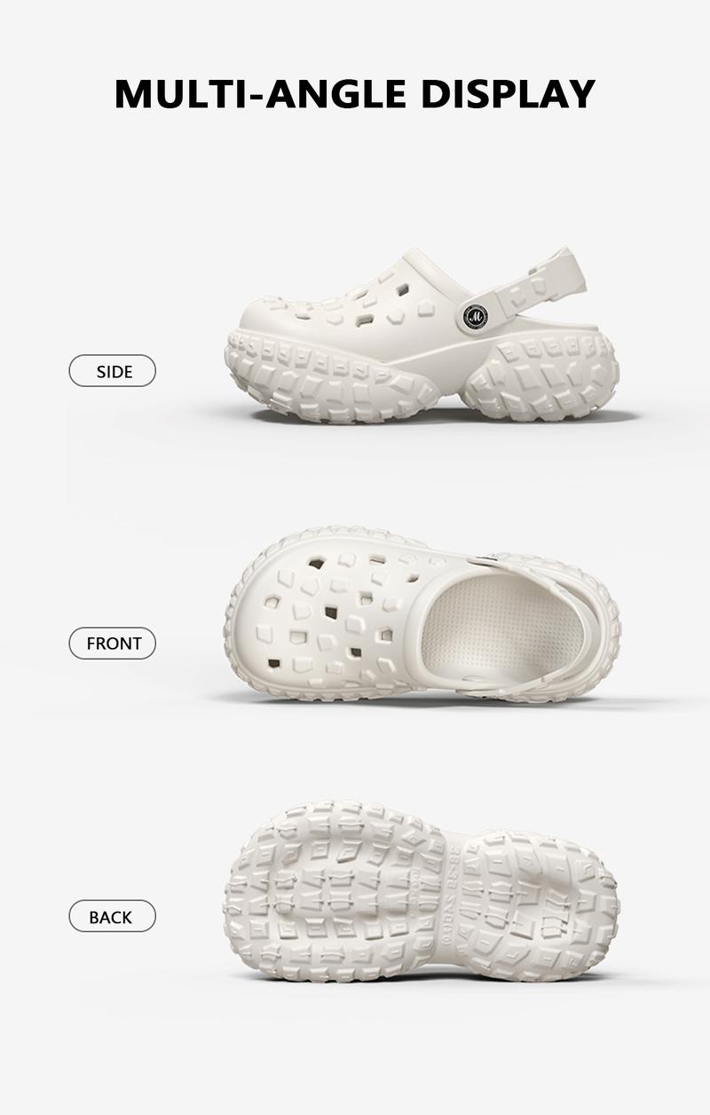 YASSIA Unisex EVA Cloud Slippers Outdoor Beach Sandals Foam Runner Walking shoes, Comfortable slippers for relaxing after exercise White Rice White Rice