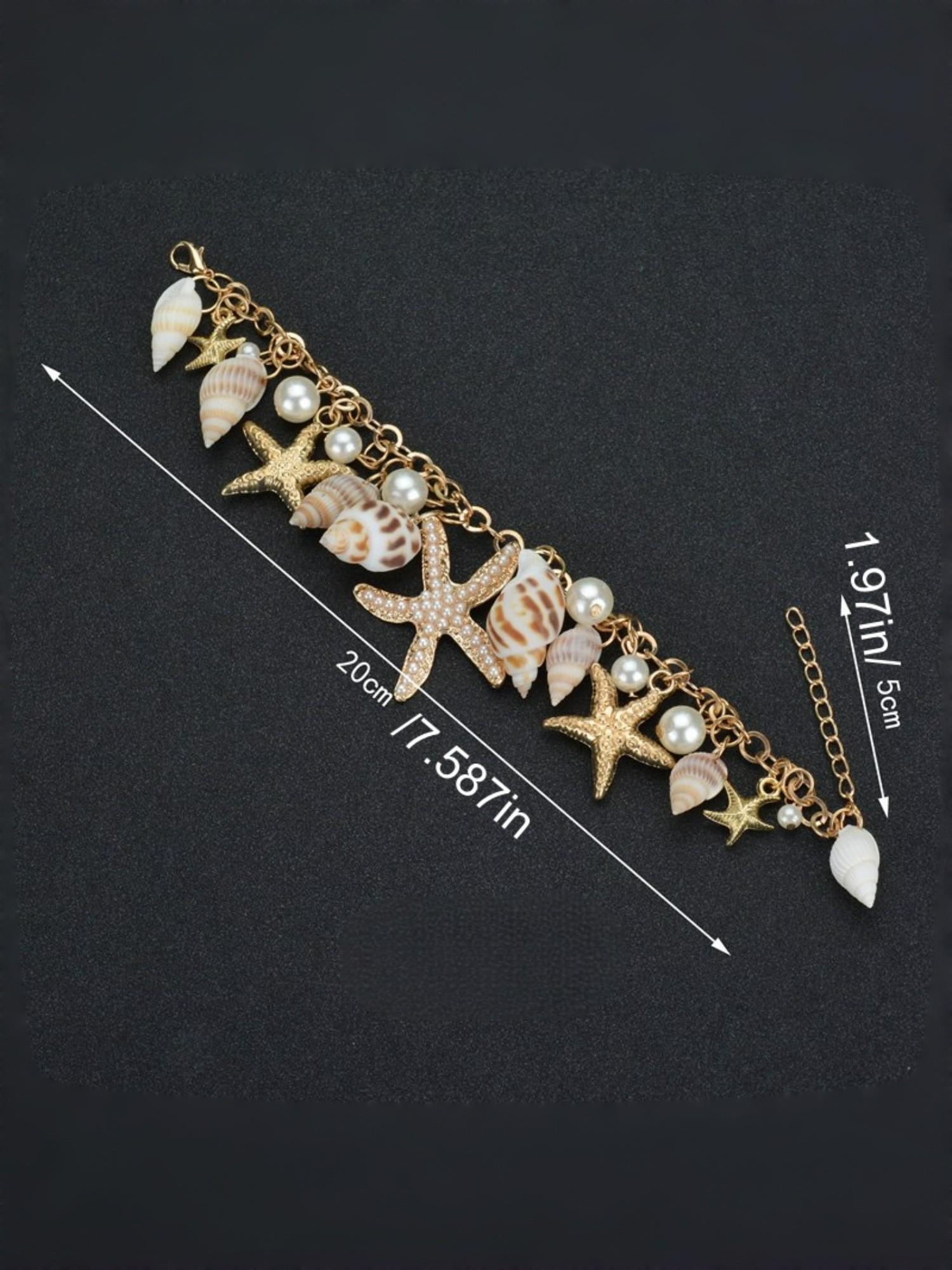 International Fashion Tide Ocean Bohemian Bracelet, Starfish Shell Jewelry, Trendy Accessory for Women, Unique Handmade Design