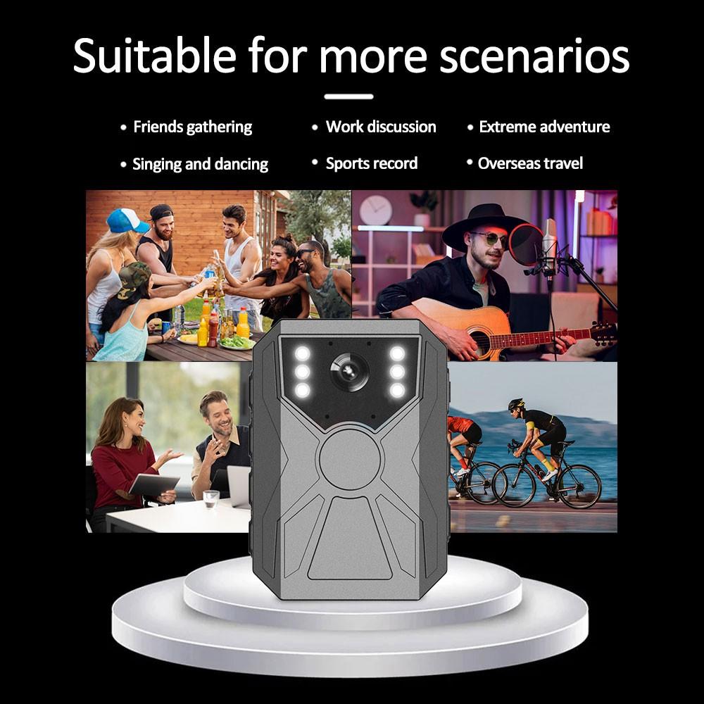 1080P WiFi Body Camera, WiFi Pocket Camera, Multifunction HD Recorder, Mini Security Camera Camcorder with Night Vision & Real-Time Sync, 1800mAh Battery & TF Card Slot, Hands-Free Clip On Recorder for Travel Vloggers, Portable Evidence Recorder