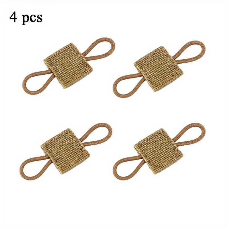 4pcs Multi-Color Durable Polyester MOLLE Backpack Clips with Elastic Webbing Lock - Ideal for Securing Gear on Tactical Packs