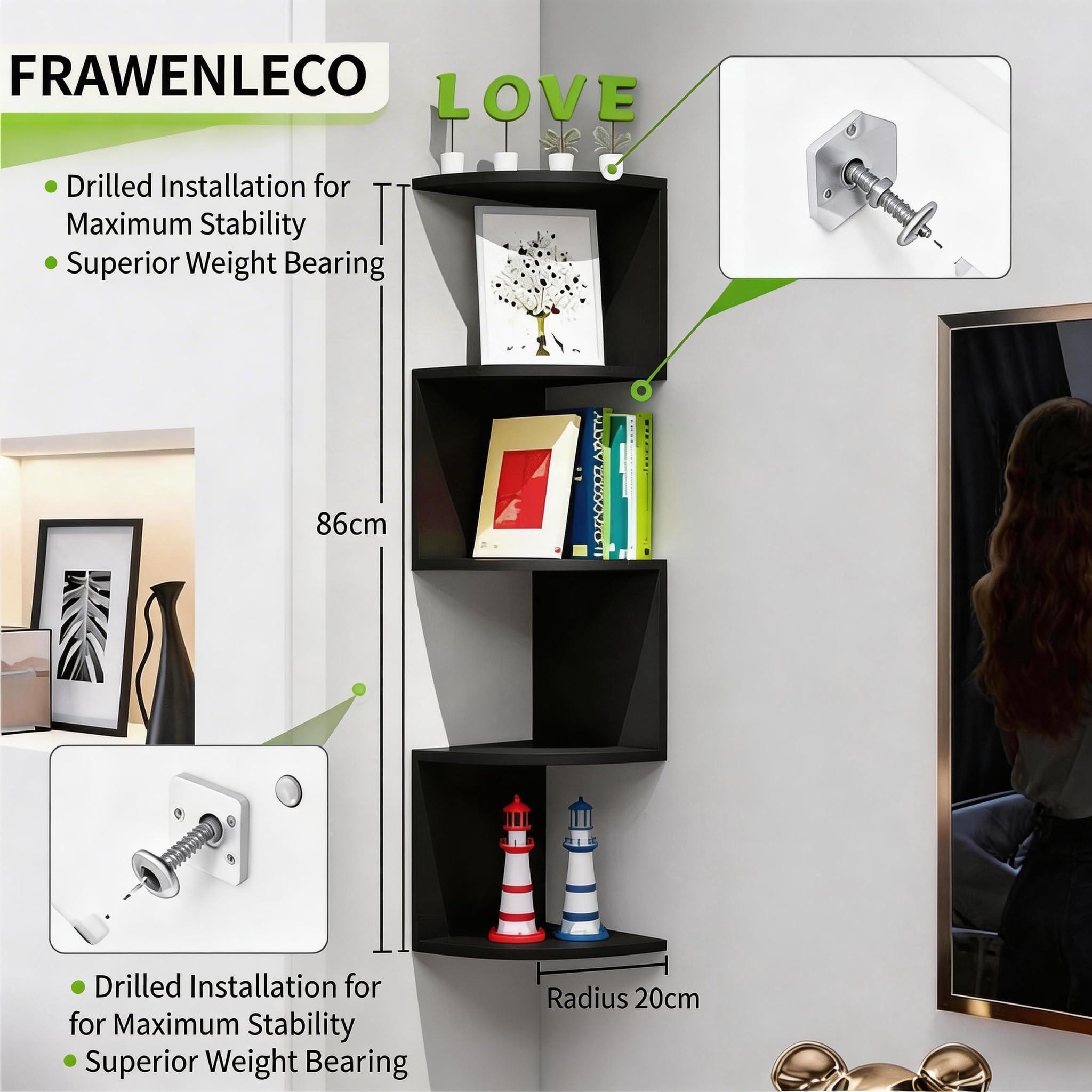 Home Corner Storage Rack Wall Triangle Hanging Organizer, Wall Angle Shelf Multi-Layer Bookshelf Kitchen Over-The-Door Organiser