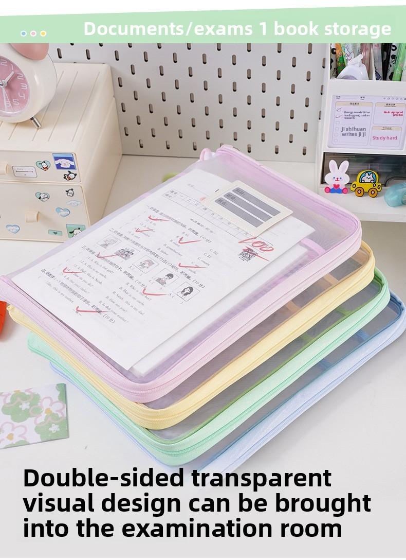 A4 to A3 Painting Storage Bag Handheld Document Folder Student Exam Paper Organizer Subject Classification Homework Pouch