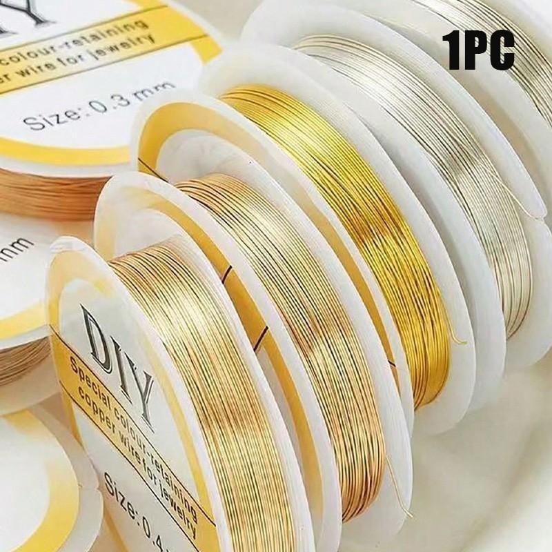 Flexible Transparent Nylon Beading Thread, DIY Jewelry Making Wire, Craft Hair Accessories, Floral Binding String, Ideal for Crafts
