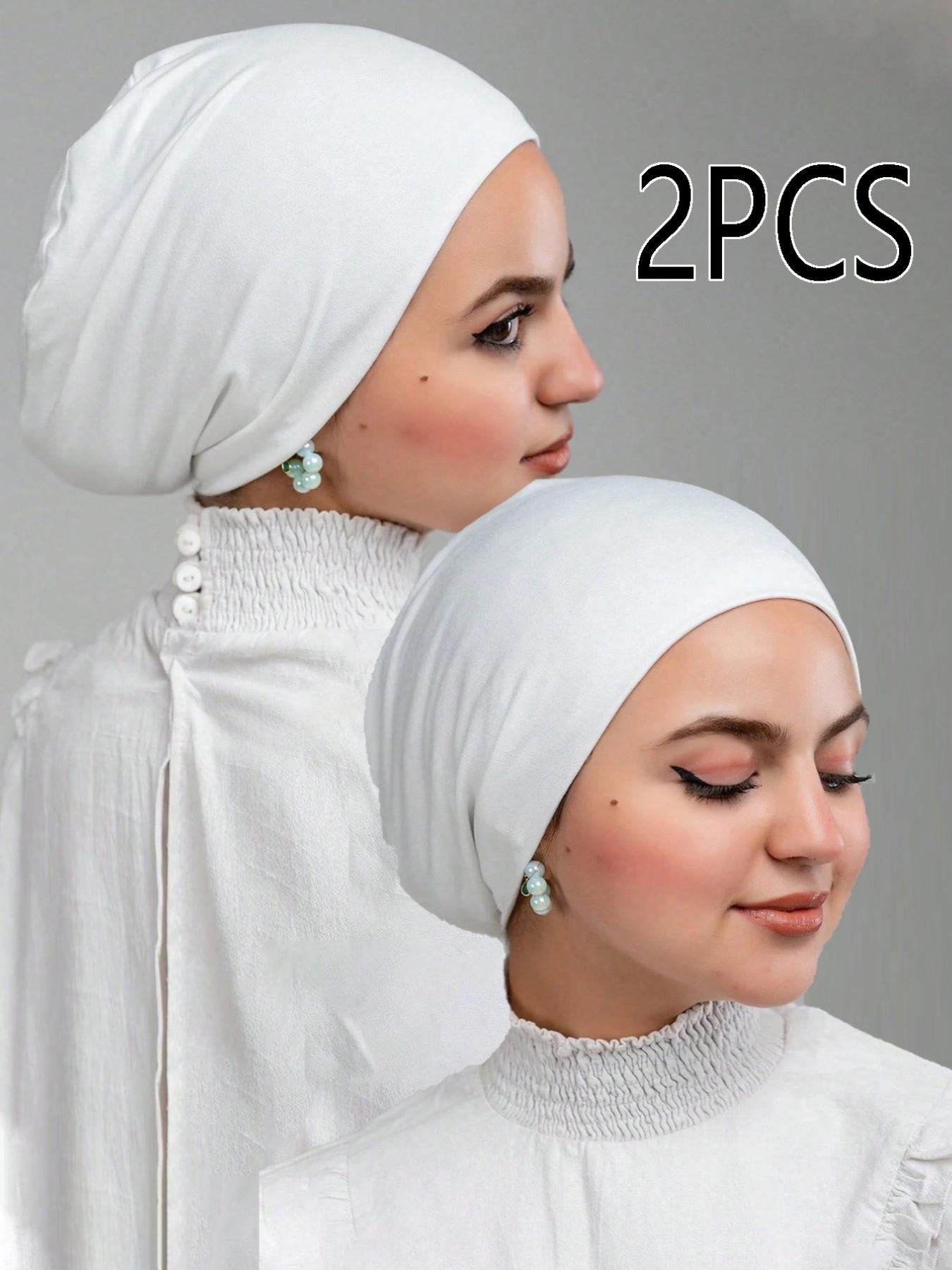 1pc Fashionable Milk Silk Inner Hijab Cap, Elegant Breathable Underscarf for Women, Muslim Undercap , Daily Use, Prayer, Casual Wear, Sleep Hat