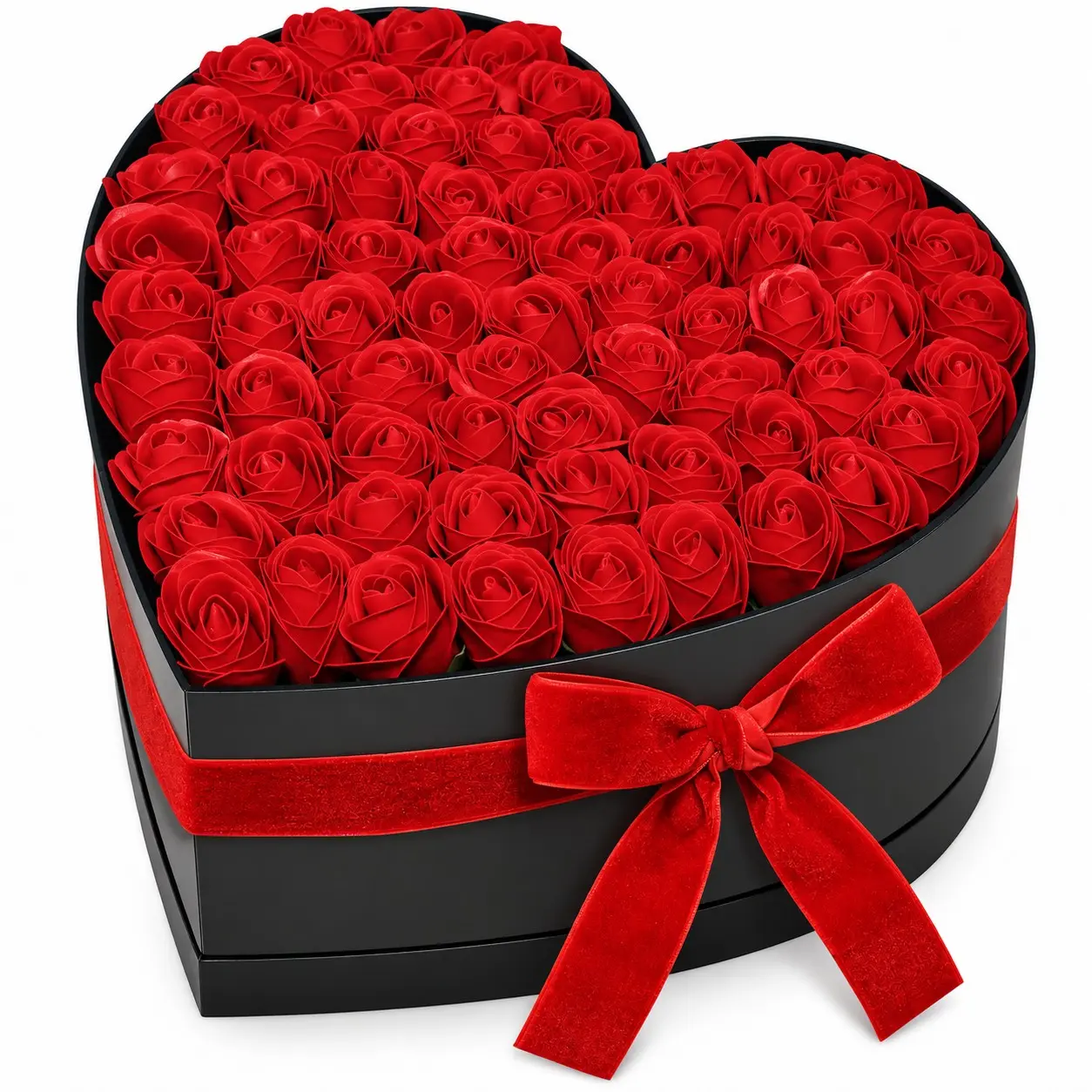 Eternal Realistic Flowers, Rose in Heart Box, Immortal Bouquet, Birthday Gift for Women, Wife, Mother, Anniversary, Valentine's Day, Christmas