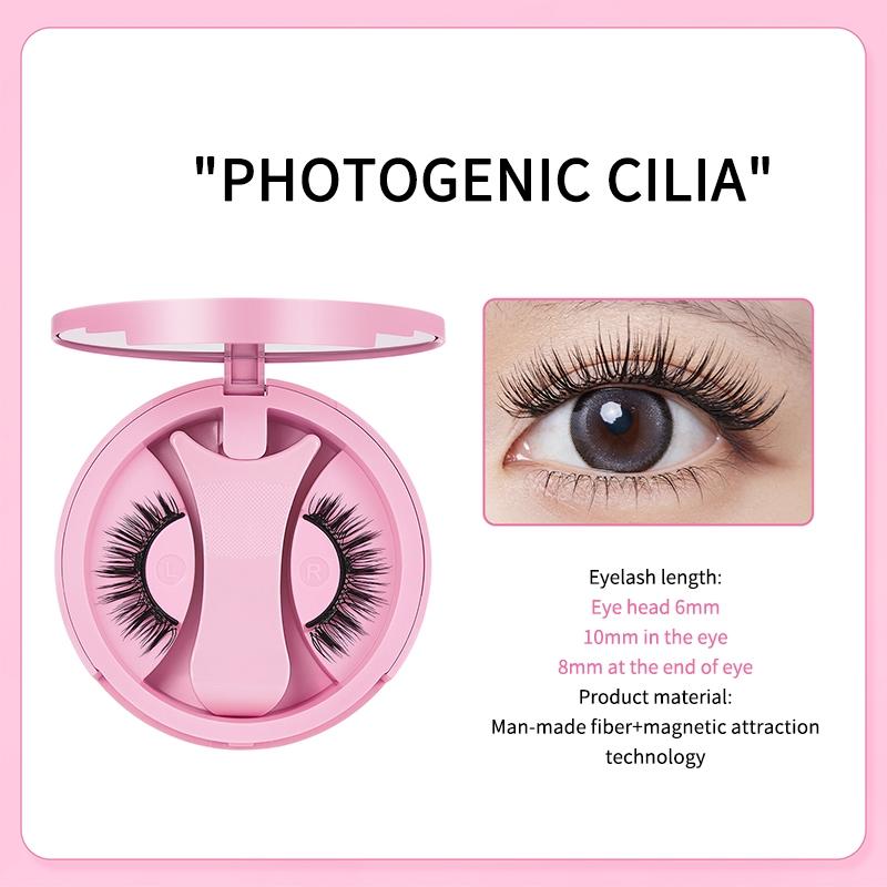 Bqi Magnetic False Eyelashes Natural Look, Quick Adhesion, Invisible Wear, All-In-One Box, Magnetic Fake Lashes for Everyday Use