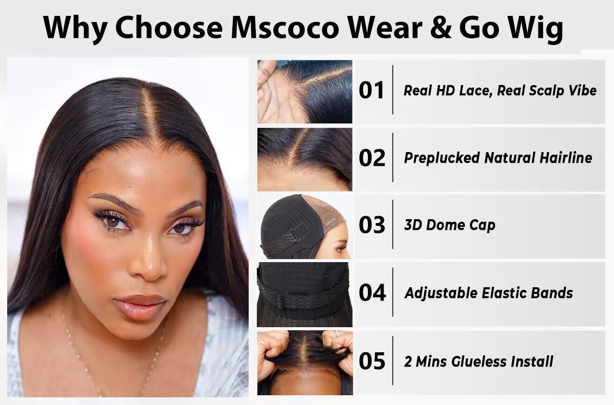 Mscoco Curtain Bangs Body Wave Human Hair Wig 6×5 Ready To Go Glueless Hd Lace Wig Face-Framing With Layers