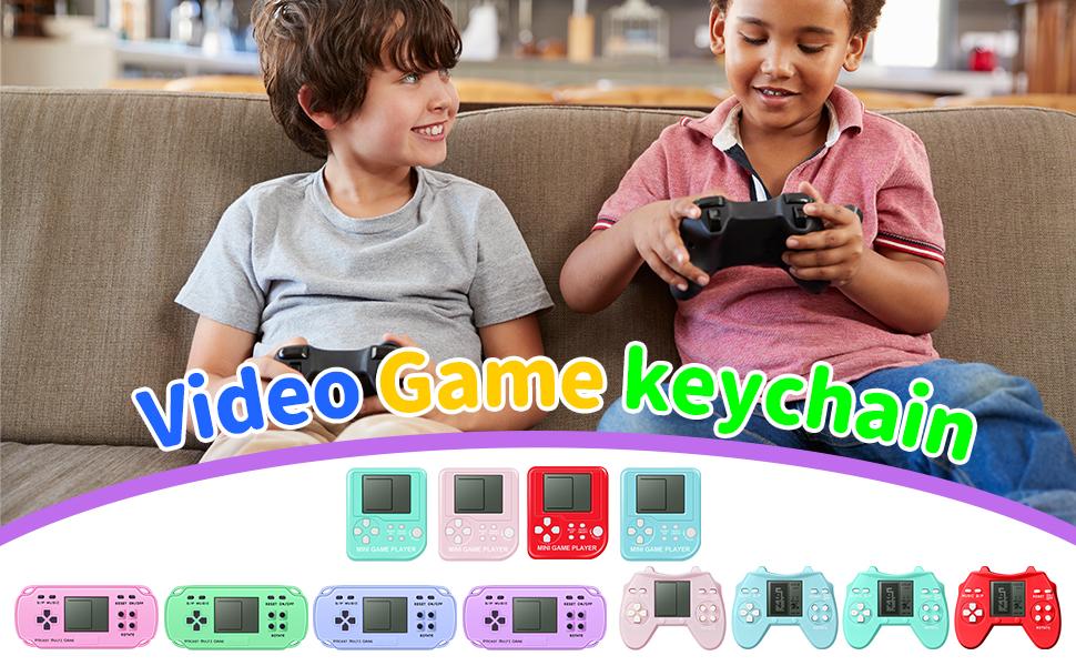 24 Pack Video Game Keychains Video Game Party Favors Mini MultiColors Gamepad Keychain Bulk for Kids Birthday Party Supplies Goodies Bags Stuffer