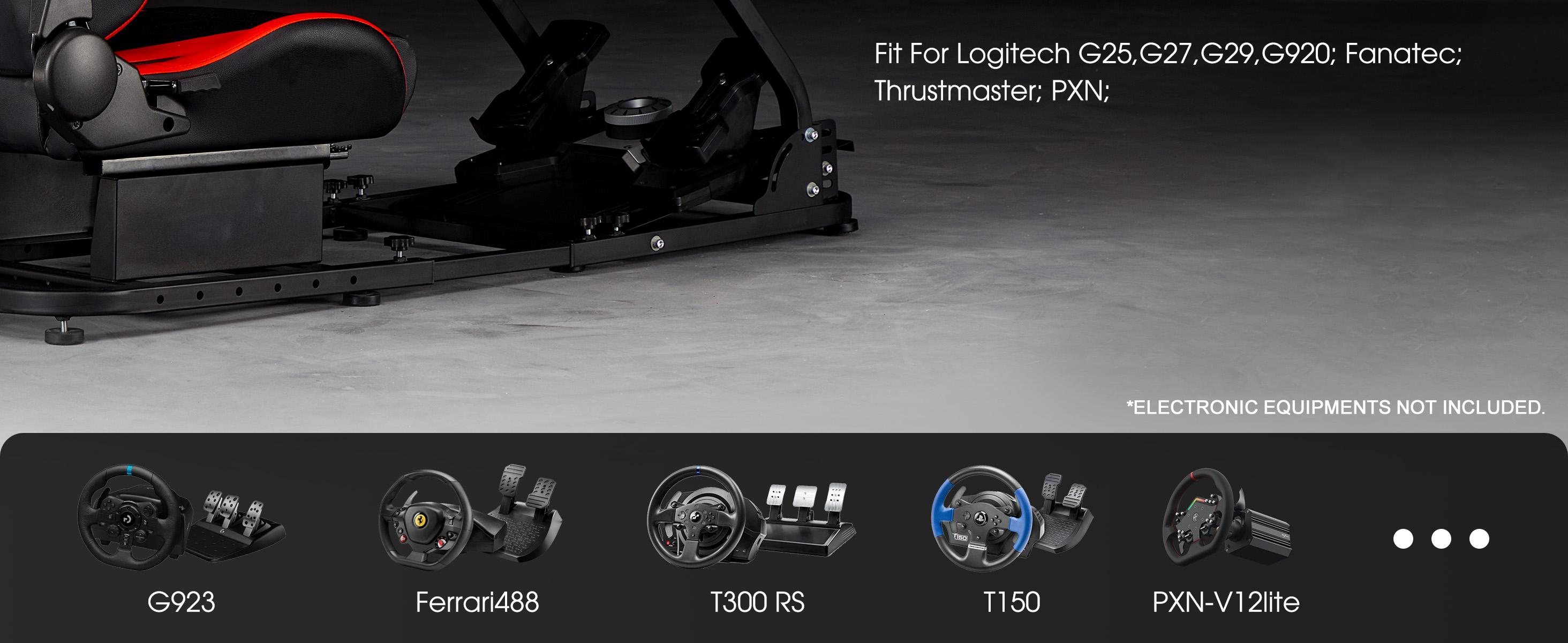 Dardoo Flight Simulator Cockpit with Seat Adjustable Fit G920 G29.Not Include Wheel Handbrake Shifter and Pedals