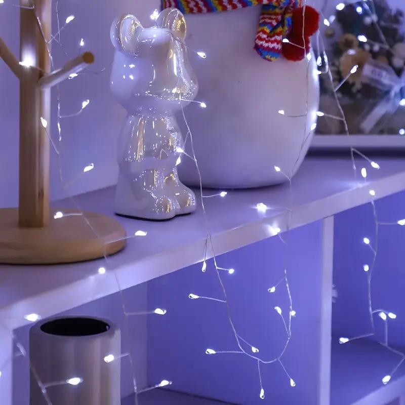 LED Fairy Lights String, Super Bright Led 65.6ft 600 Leds Warm /cold /rainbow Colors, USB Powered Remote Control Firefly Light for Christmas Wedding Party