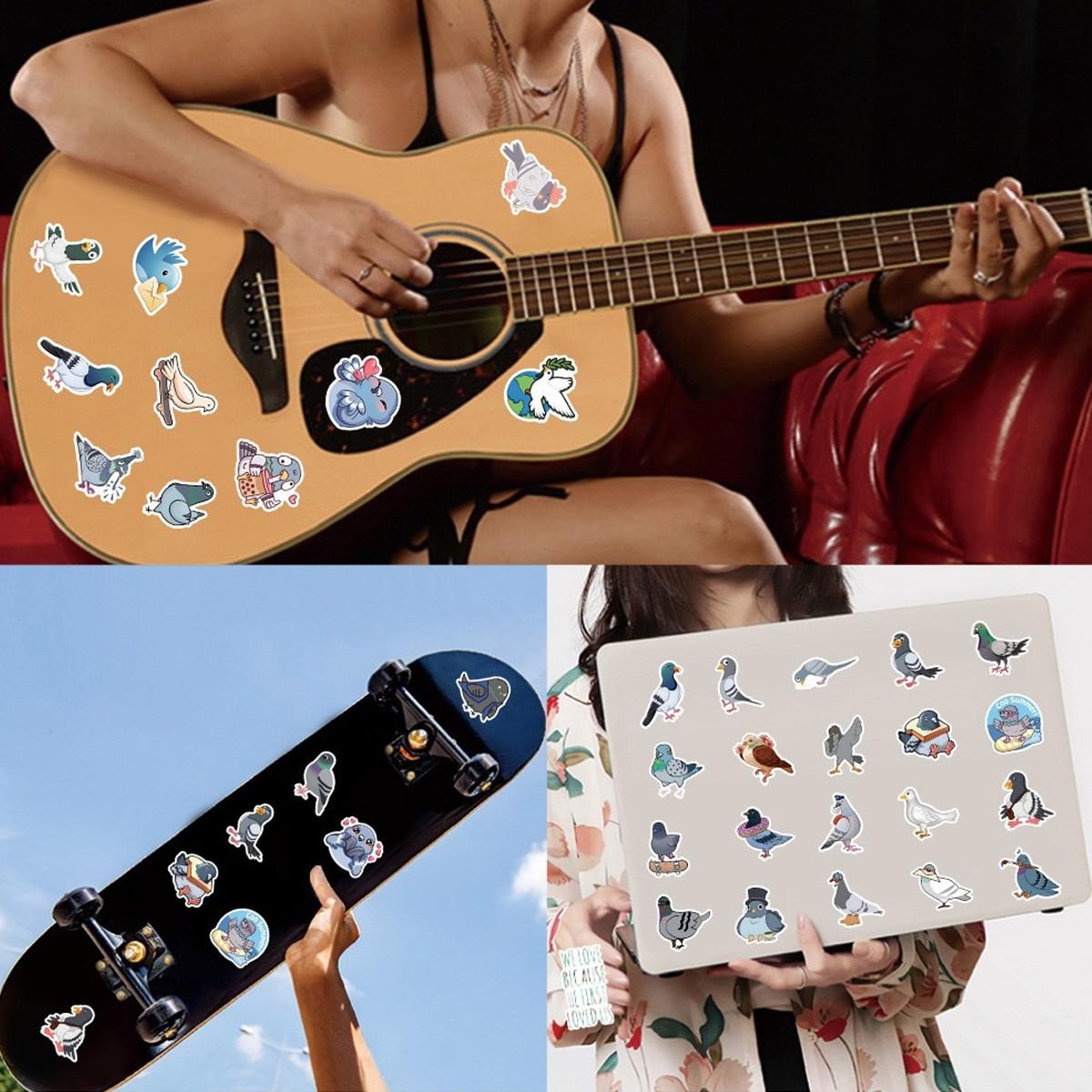 1Pc 60PCS Cute Pigeon Stickers Funny Cartoon Bird Cute Animal Decals  Waterproof Vinyl Decals Aesthetic Graffiti Sticker Pack for Laptop Water Bottle Phone Case Skateboard Helmet Scrapbook DIY Decor Gift Spring Summer Party Supplies