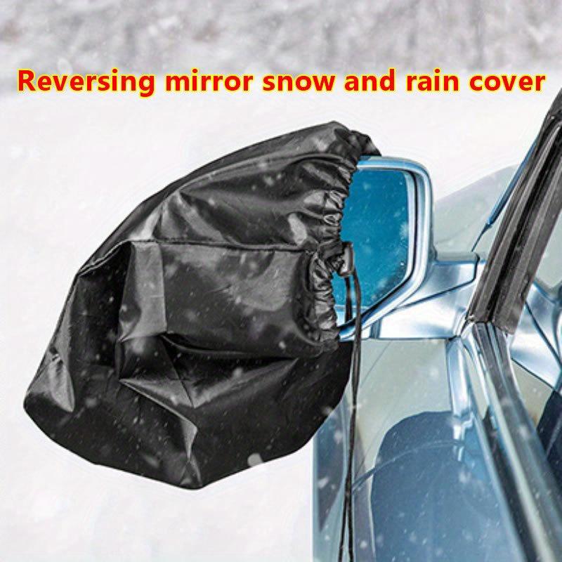 2pcs mirror snow cover rearview mirror cover wind and snow cover car mirror protection accessory outdoor mirror creative protector cover