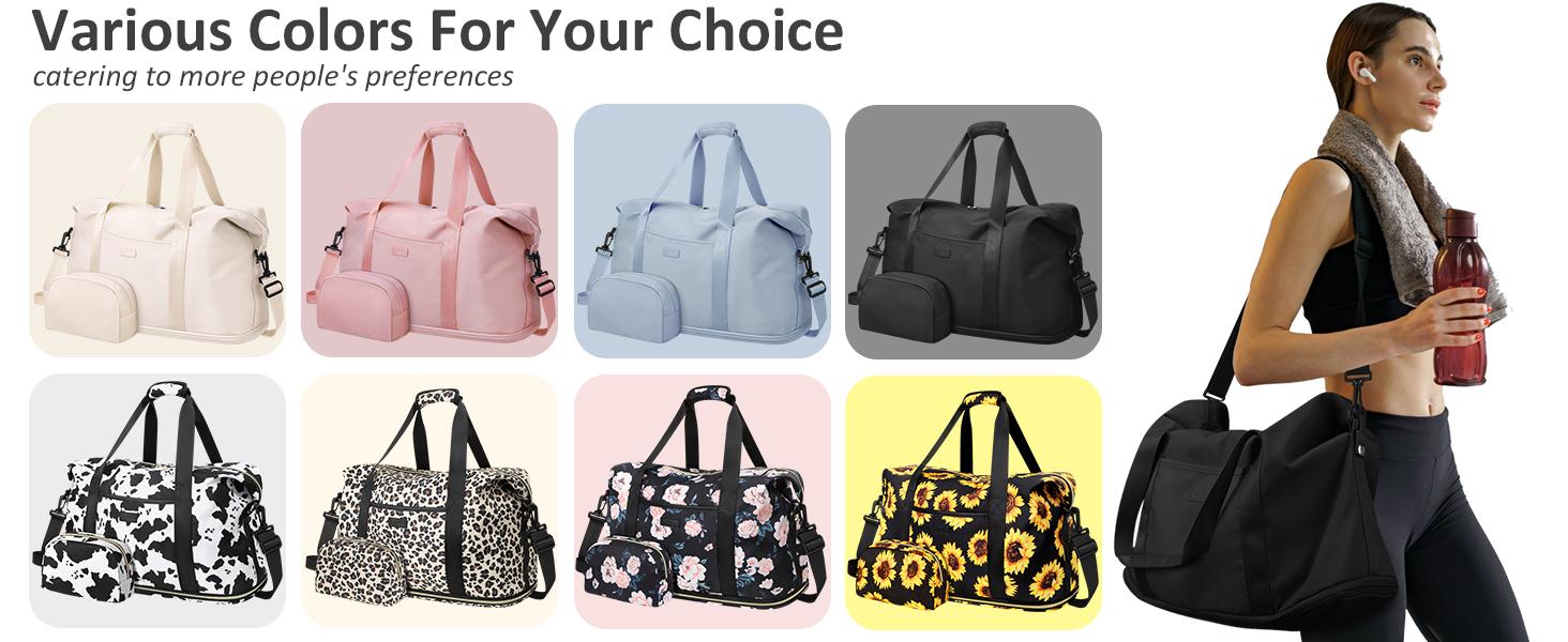 Expandable Travel Duffle Bags Weekender Overnight Bags for Women Men Hospital Bag for Women Labor Delivery with Toiletry Bag Waterproof