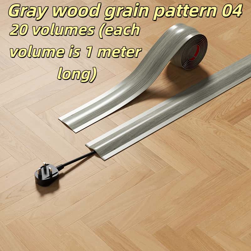 Single Roll 1 Meter Wire Management Tray, Invisible Decorative Cable Organizer, Soft Floor Protection Tool, Hidden Wiring Solution