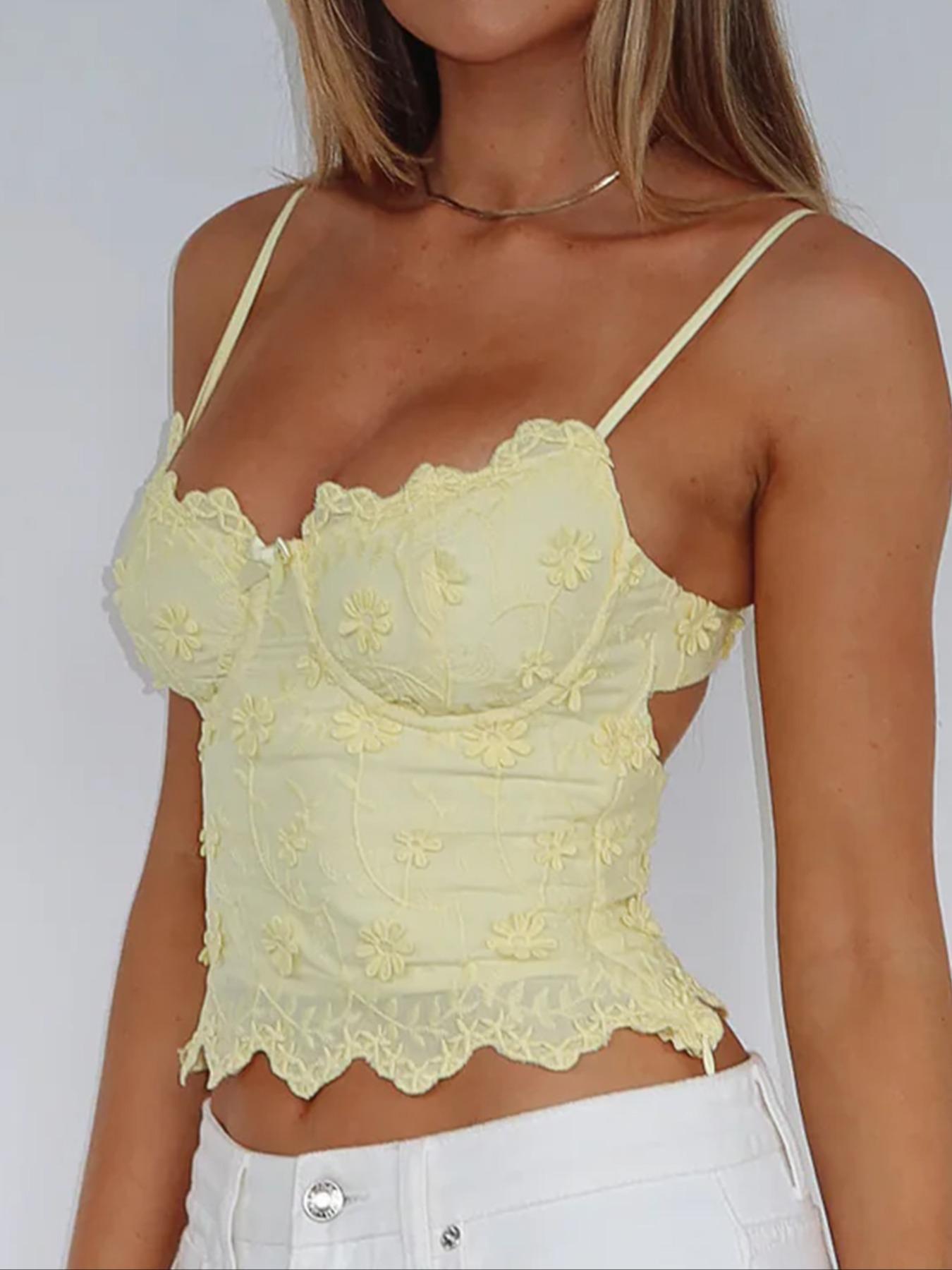 Women's Y2K Lace Bow Backless Short Top, Elegant Sleeveless Design, Perfect for Casual & Party Wear, Stylish Women's Clothing