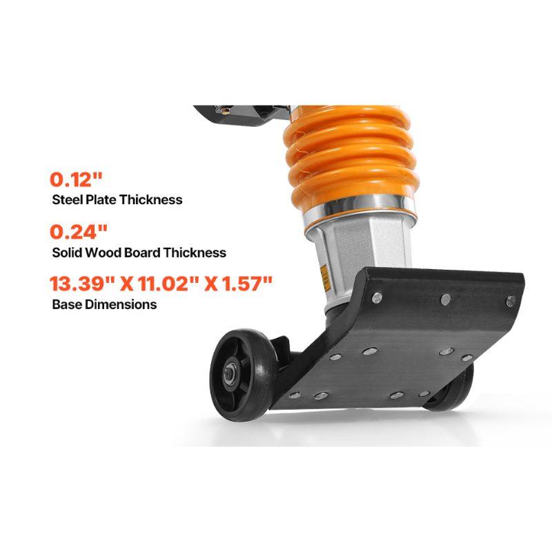 VEVOR Jumping Jack Compactor, 6.5 HP Vibratory Rammer Fuel-Powered 196 cc Engine Tamper, 3600 lbs Impact Force, 26 Max Compaction Depth, for Soil, Gravel, Footings, Concrete Slabs, and Foundations VEVOR Jumping Jack Compactor, 6.5 HP Vibratory Rammer Fuel-Powered 196 cc Engine Tamper, 3600 lbs Impact Force, 26 Max Compaction Depth, for Soil, Gravel, Footings, Concrete Slabs, and Foundations