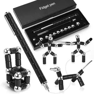 Fidget Pen, Magnetic Pen, Trendy Stress-Relief Toy for Teenagers, Work Decompression Gadgets,Teenager's Birthday Gift Ideas,Gifts Suitable for Boys and Girls.(Black)