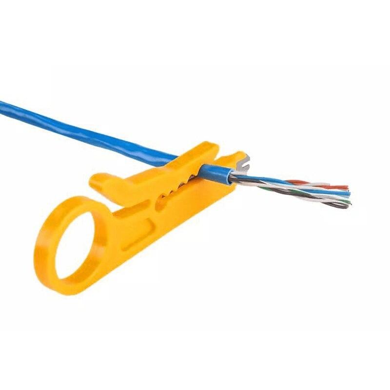 2PCS Small yellow knife wire cutter, wire stripping pliers, wire cutting tool, simple wire stripping knife, wire and network cable crimping pliers