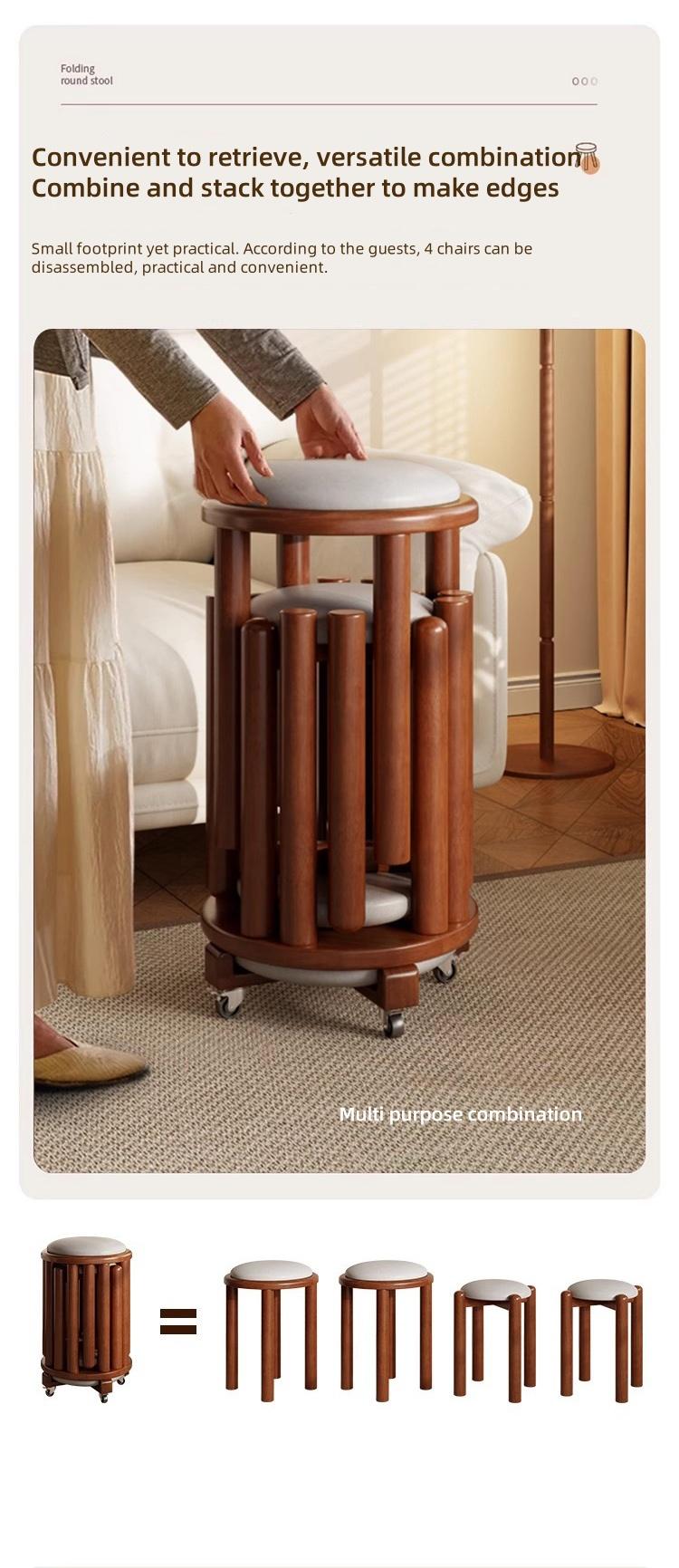 Home stools, outdoor coffee tables, stackable stools, dining room small stools