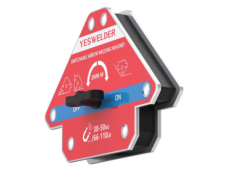 YESWELDER Switchable Arrow Welding Magnet with On/Off Switch | 66-110LBs Holding Power Magnetic Welding Holder for Soldering, Metal Fabrication & Pipe Installation YESWELDER Switchable Arrow Welding Magnet with On/Off Switch | 66-110LBs Holding Power Magnetic Welding Holder for Soldering, Metal Fabrication & Pipe Installation