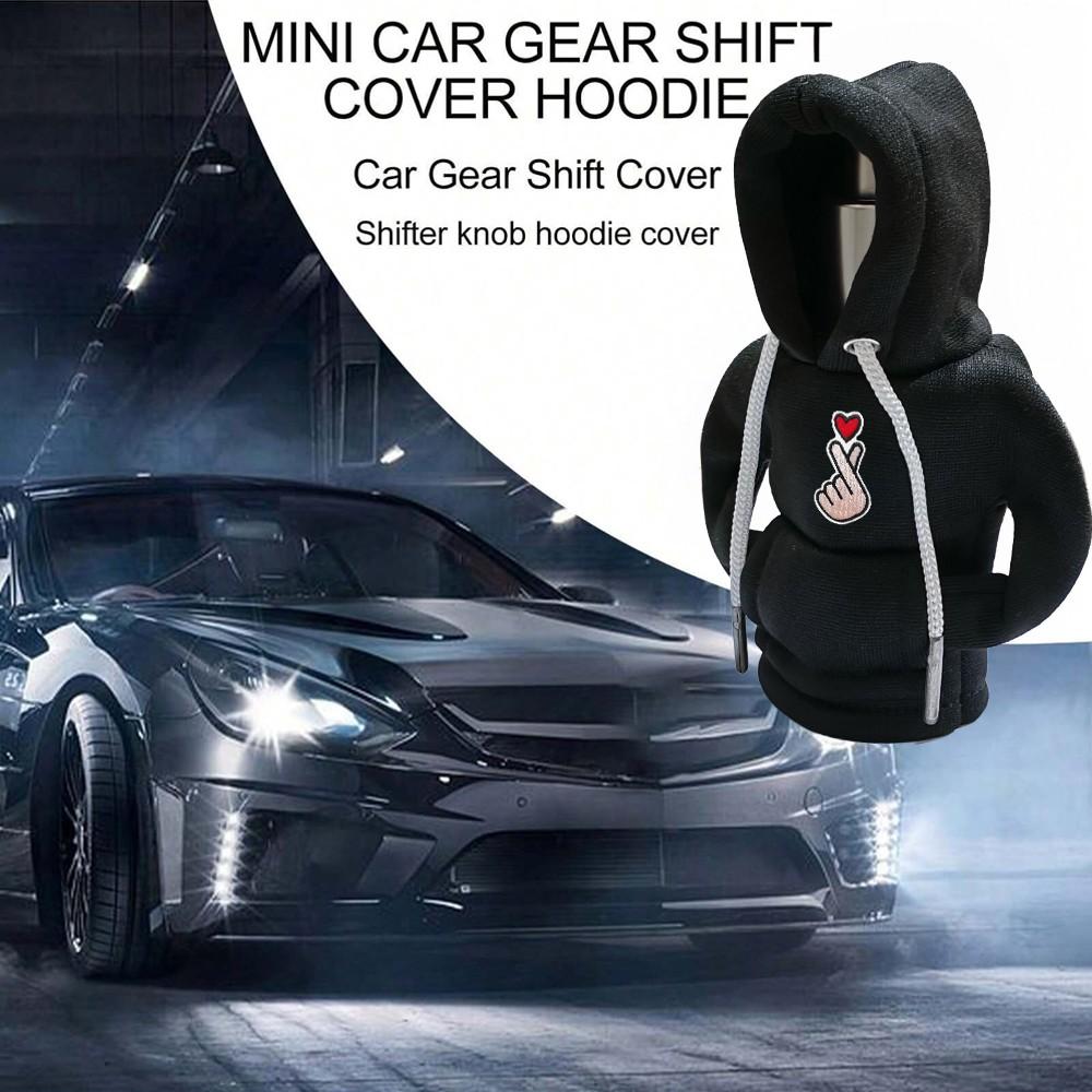 Universal Car Gear Shift Cover, Cute Heart Pattern Interior Decoration, Cartoon Design, Small Sweatshirt Style, Car Accessories