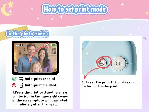 Instant Print Camera for Kids, HD Digital Camera, Christmas Birthday Gifts for Kids, Portable Toy Camera with 32GB SD Card & 3 Rolls Printing Paper