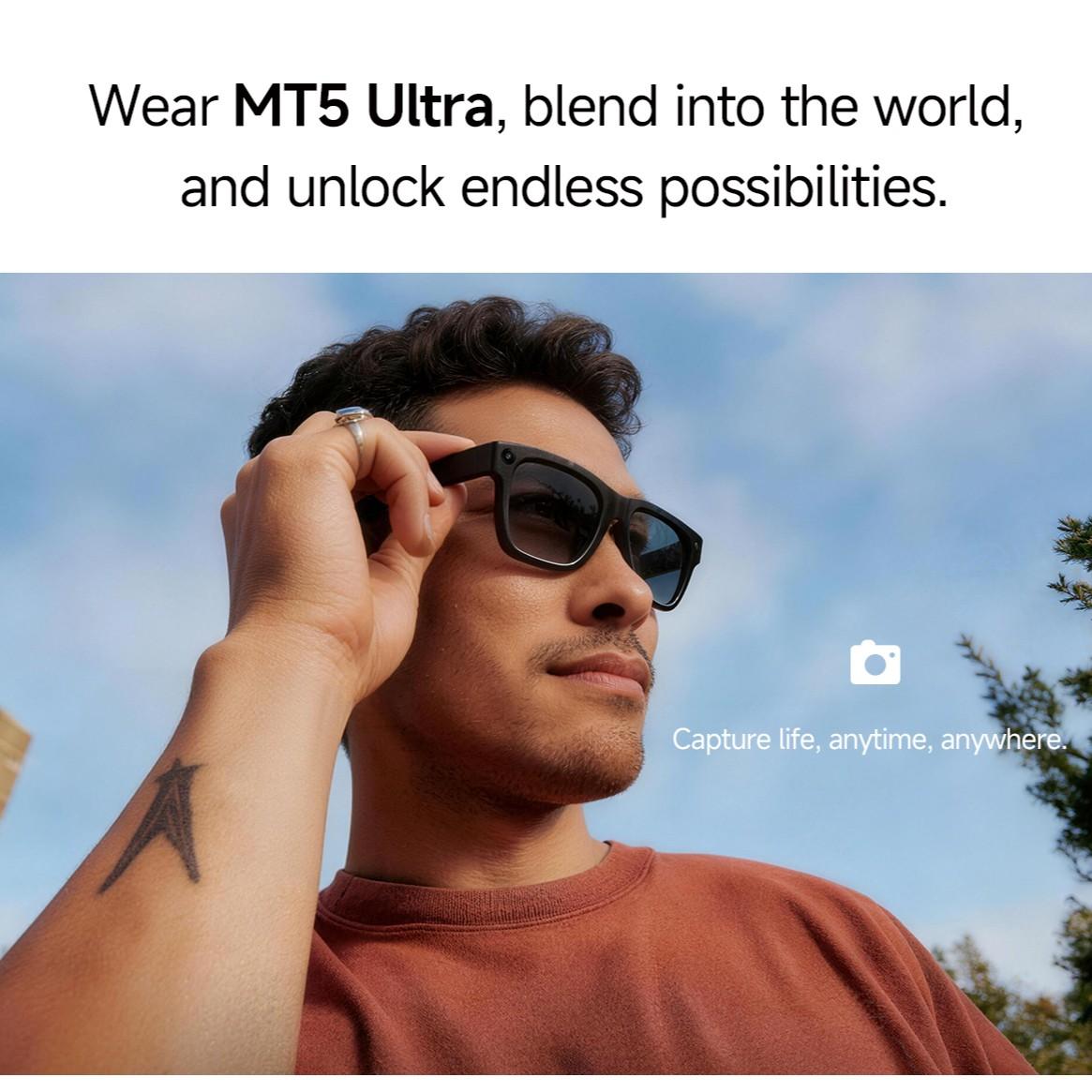 Modern Wearable Smart Glasses Camera, 2026 New Multi-Function Audio Sunglasses, HD Photos Videos, Ai Translator, Bluetooth-compatible Call Music, Touch Control, Charging Case
