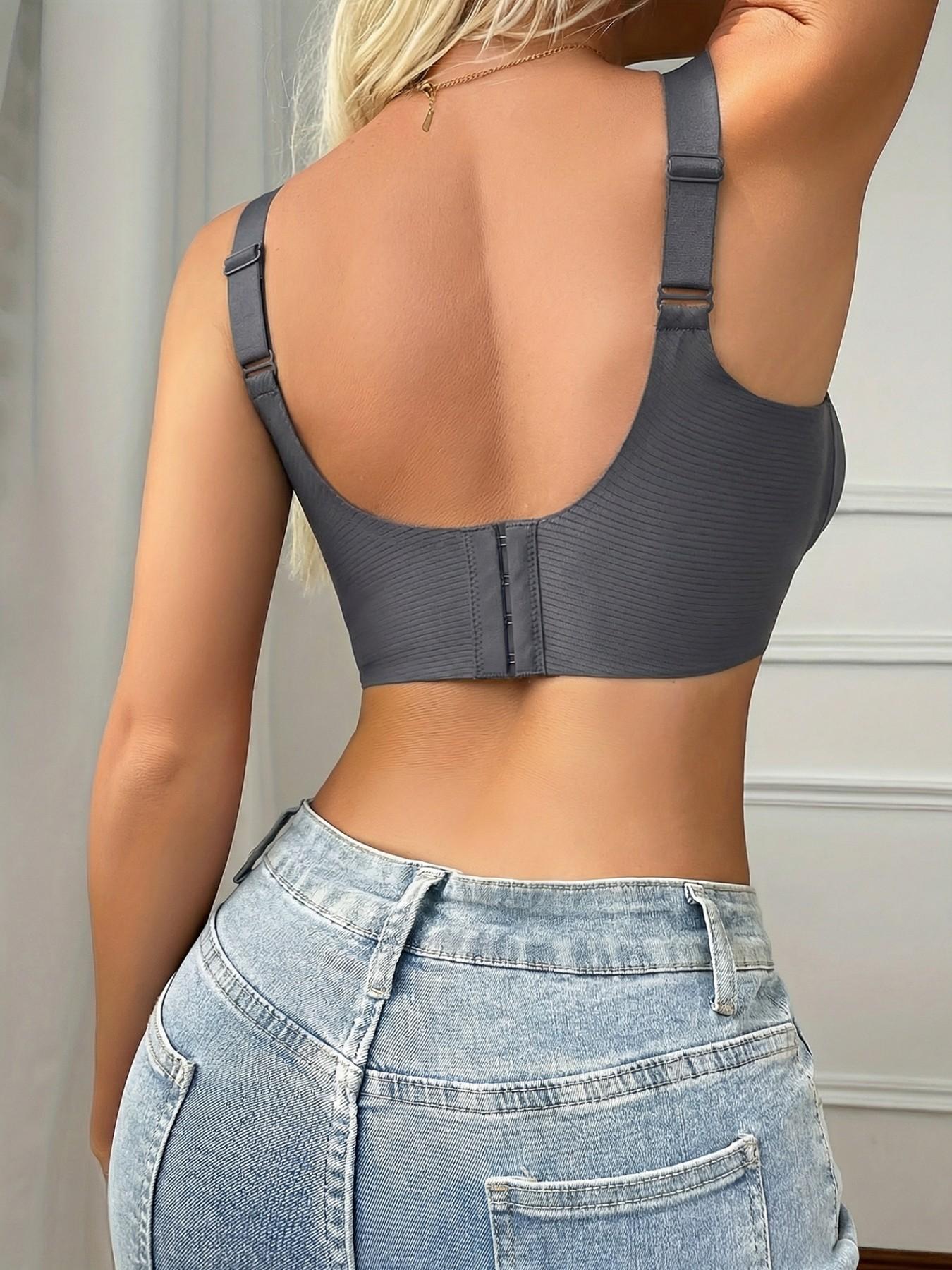 Women's Plain Wireless Bra Set, Comfortable Breathable Soft Innerwear, Max Support, Casual Daily Wear, All Seasons