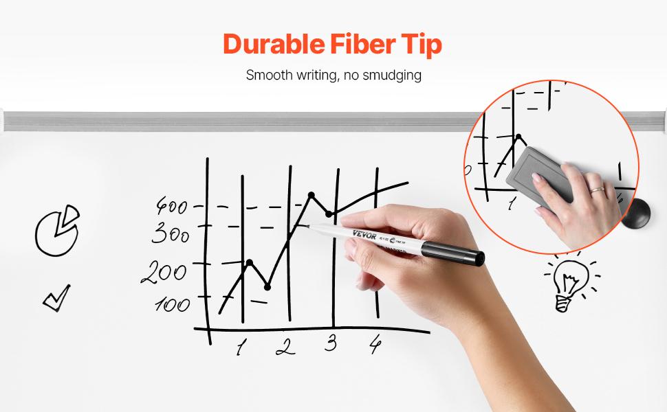 VEVOR Black Dry Erase Markers, 36 Pack Low-Odor Whiteboard Markers, Fine Point Whiteboard Markers, Easily Clean Dry Erase Markers Bulk for School Office Home