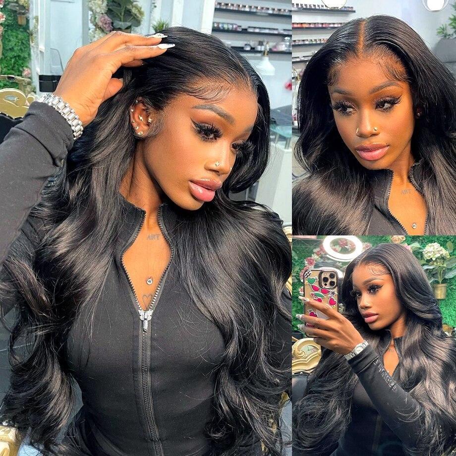 [Hot] TikTokShopBlackFriday Bling Hair Body Wave 13x4 Transparent Lace Front Wigs Human Hair 180% Density 13x6 Transparent Lace Frontal Wigs Brazilian Natural Color For Black Women #NovaTopFinds