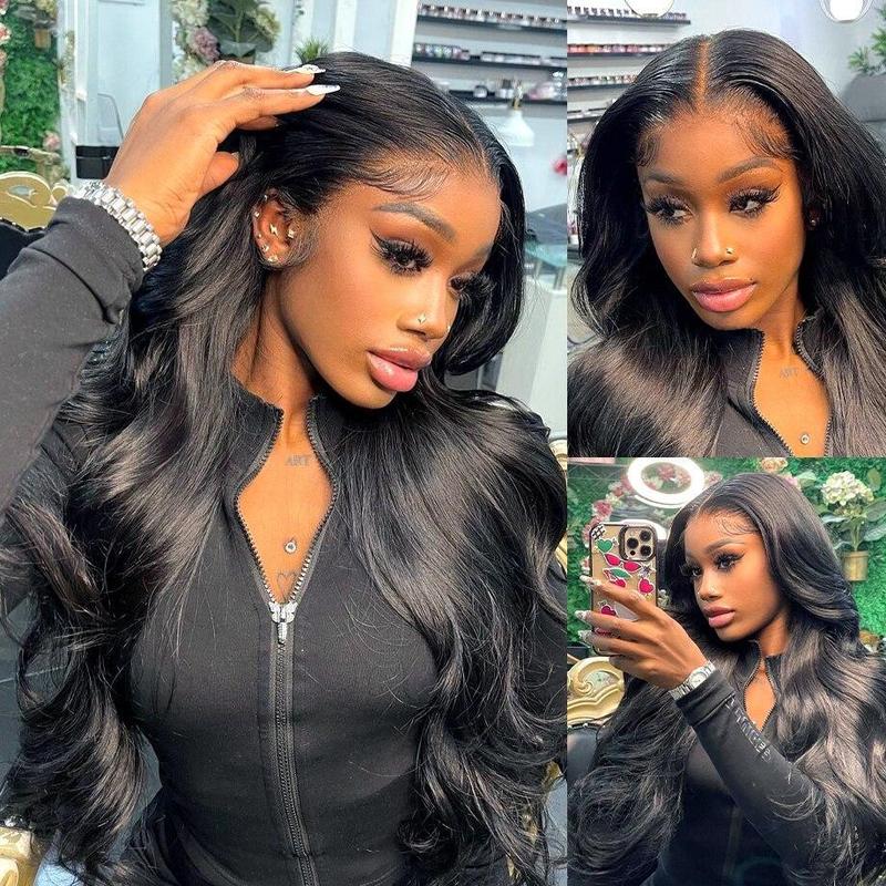 [Hot] TikTokShopBlackFriday Bling Hair Body Wave 13x4 Transparent Lace Front Wigs Human Hair 180% Density 13x6 Transparent Lace Frontal Wigs Brazilian Natural Color For Black Women #NovaTopFinds