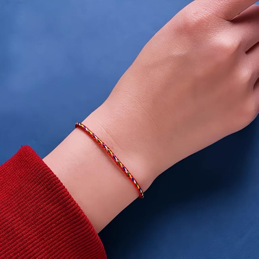 Handmade Adjustable Friendship Bracelet for Men, Featuring a 2Mm Thin String in 4 Colors, Grade A Charm, Perfect As a Gift for Your Boyfriend