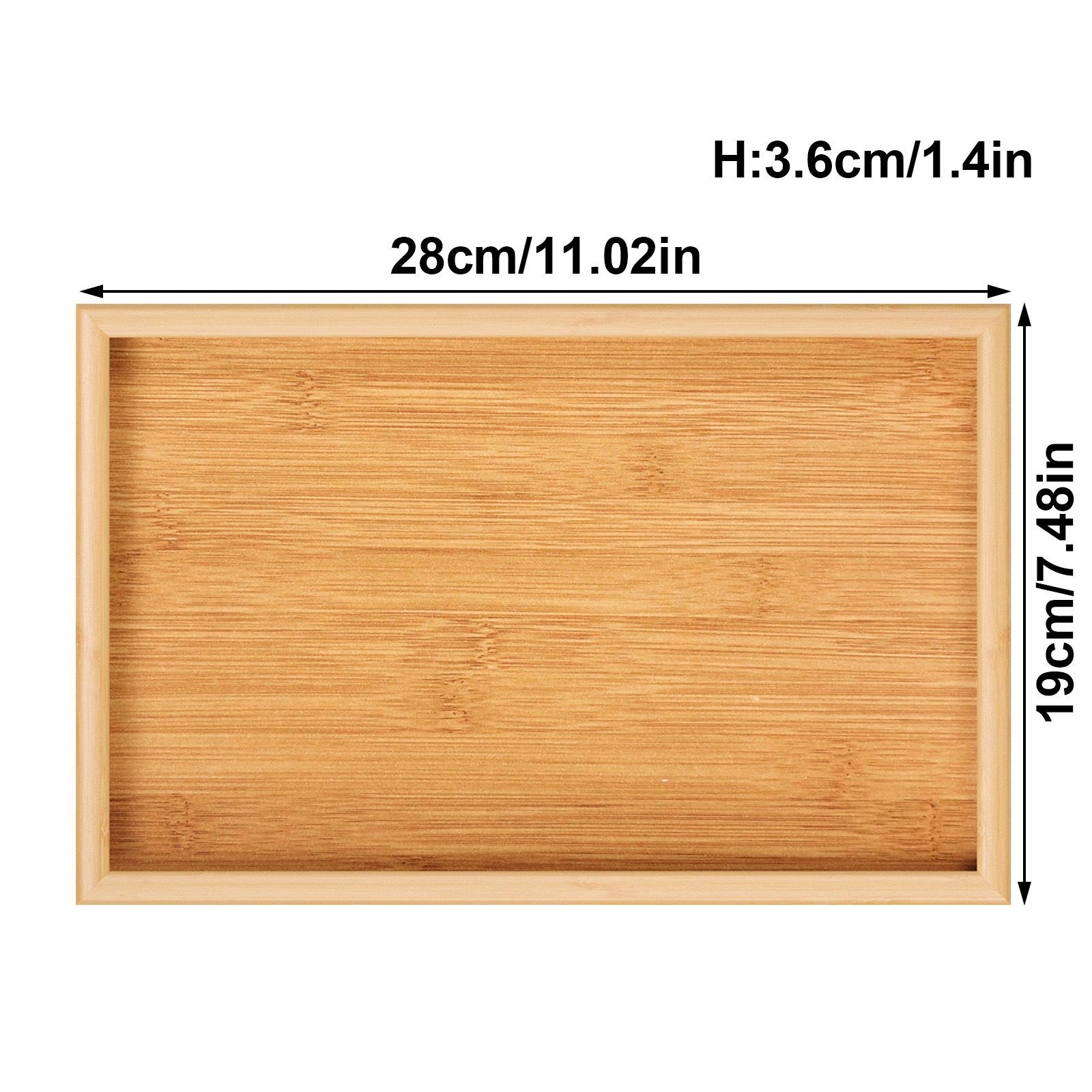 Flat Bamboo Rectangular Storage Tray, for Water Cup, Coffee Cup Storage, Hotel Restaurant Tea Set, Home Daily Plate, Tableware