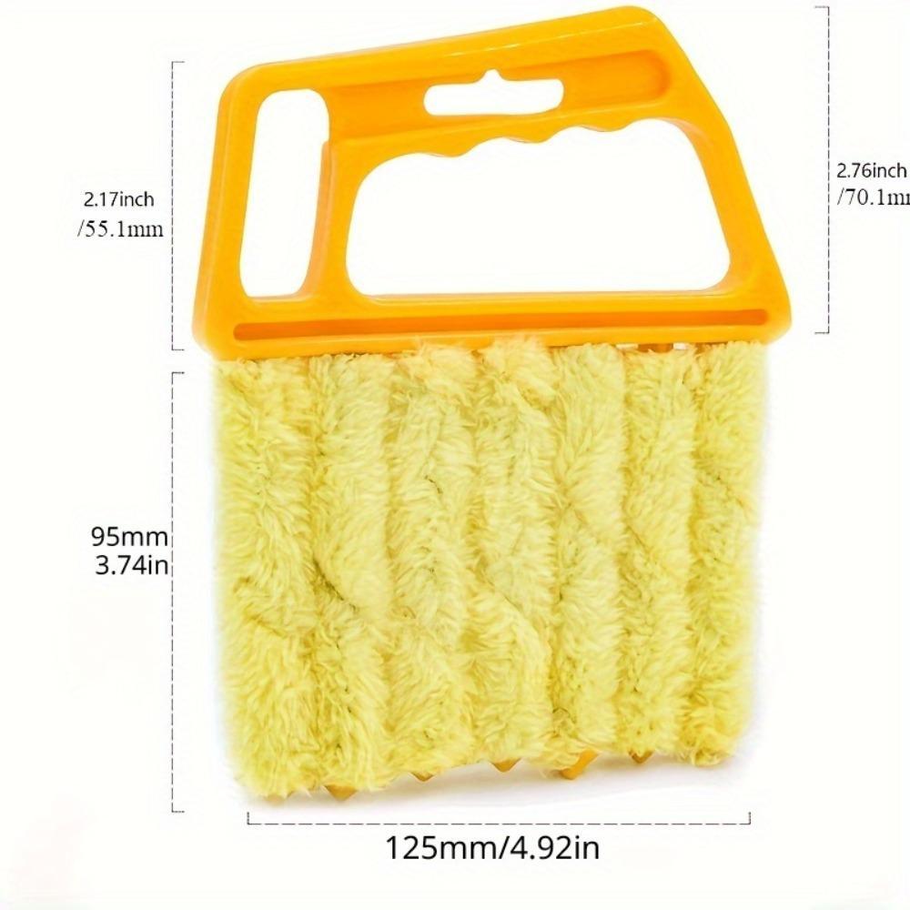 Window Cleaning Brush, 1 Count Washable Window Cleaning Brush with Microfibers Handle for Effortless Dust Collection and Blinds Cleaning for Office and Home, Home Cleaning Tool