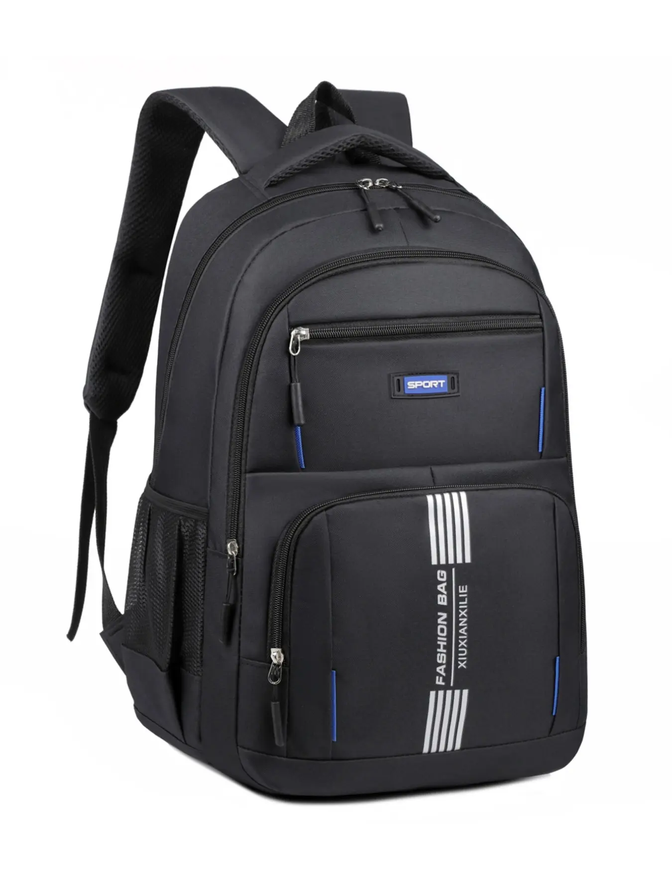 Men's Sports Backpack, Casual Business Leisure Student Bag, Multi-Layer Large Capacity, Breathable Straps, Suitable for Teens, Travel, Outdoor, Backpack for School