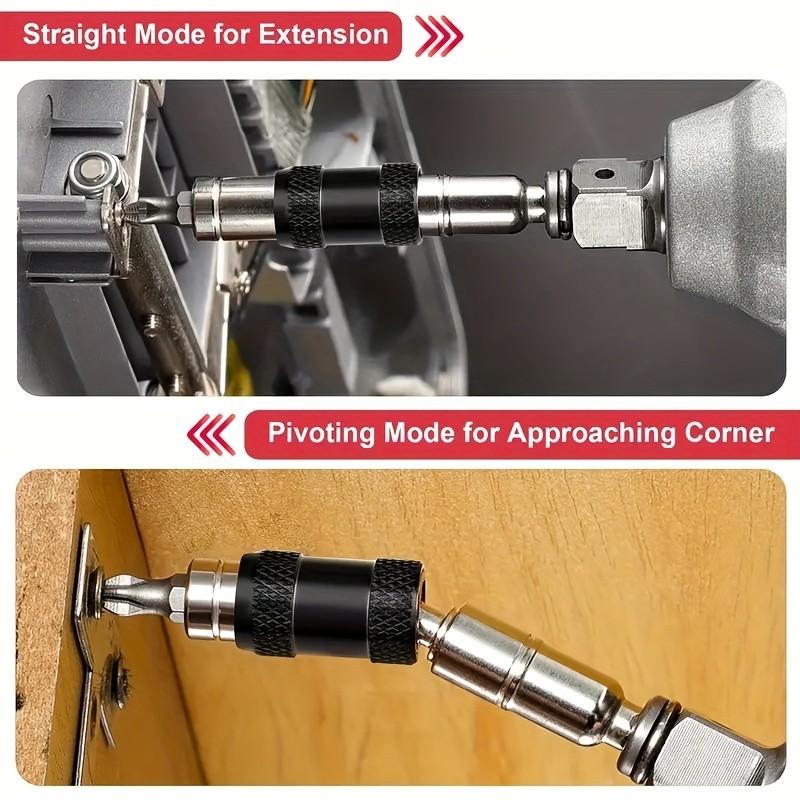 1pc 1/4" Hex Magnetic Ring Replaceable Screwdriver Bits, Drill Hand Tools, Quick Change Holder, Power Drill Socket Adapter Set, High Quality Tough Impact Socket Adapter