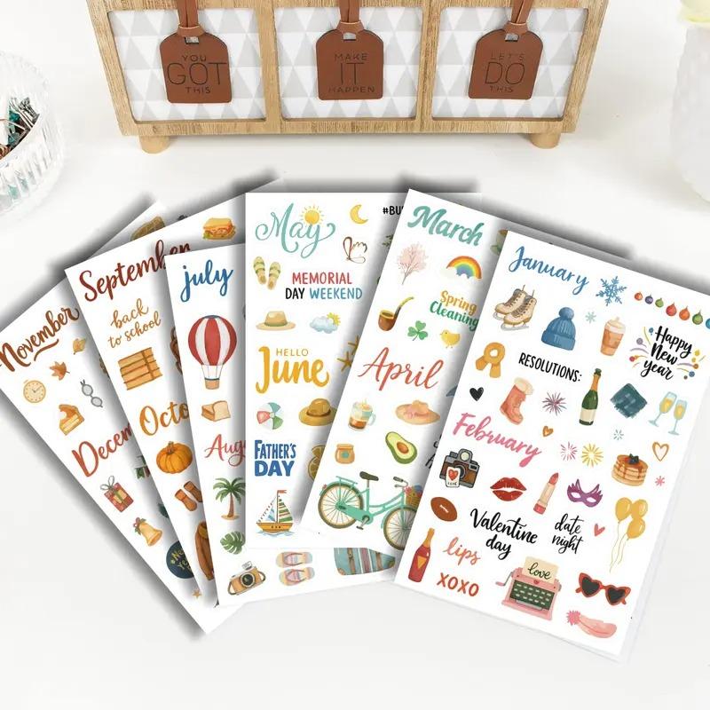 200+Sticker Sheets -With Accessories - Extra Large Calendar Planner Sticker Book with Monthly Tabs, Birthday, Wedding, Valentine’s, Christmas, New Year Decorations, for Bullet Journaling, Scrapbooking, Planners, Vintage & Modern Style - Year-Round Use