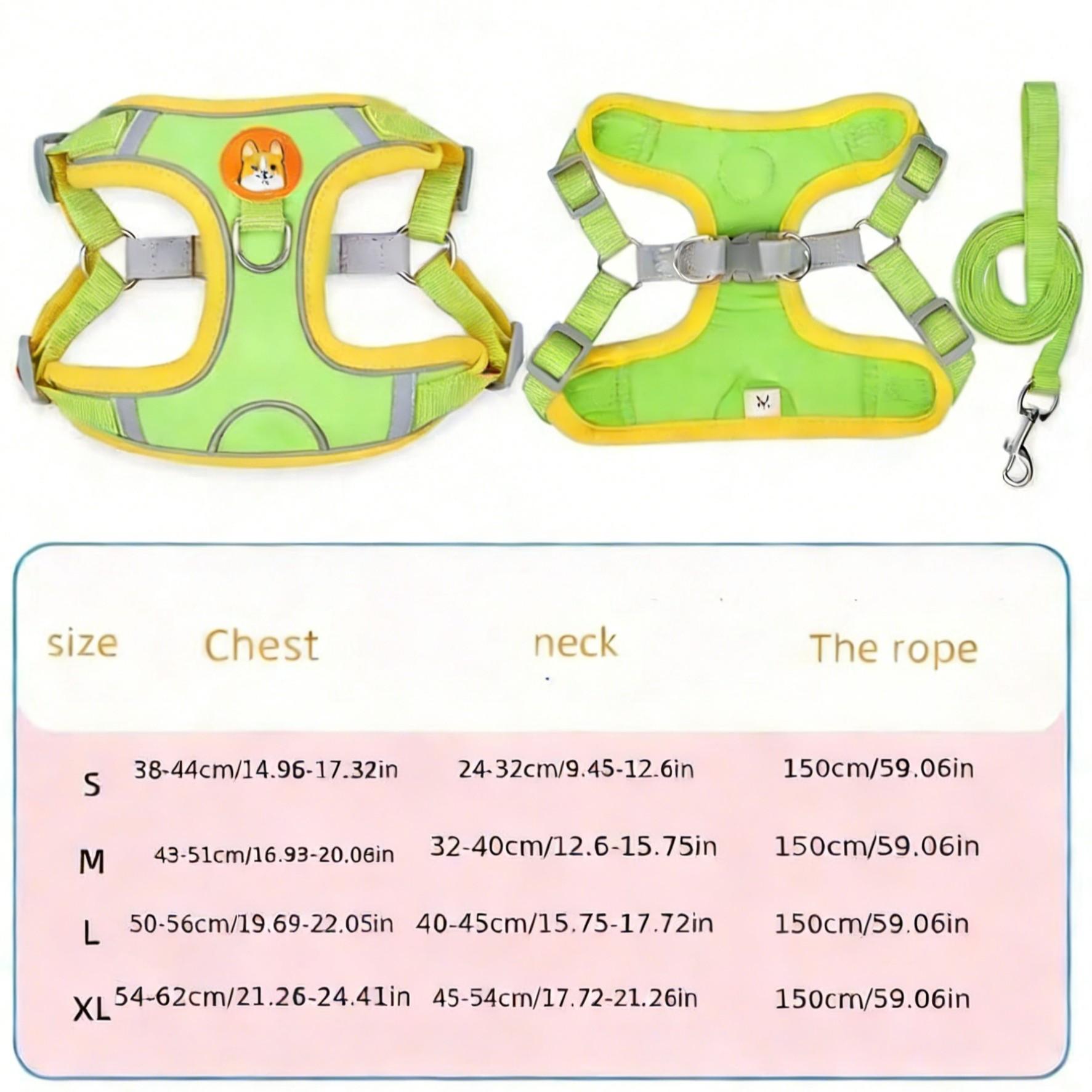 Reflective Pet Harness for Small Dogs, Comfortable Step-In Design, Night Safety Walks, No Pull Vest, Ideal for Evening Strolls