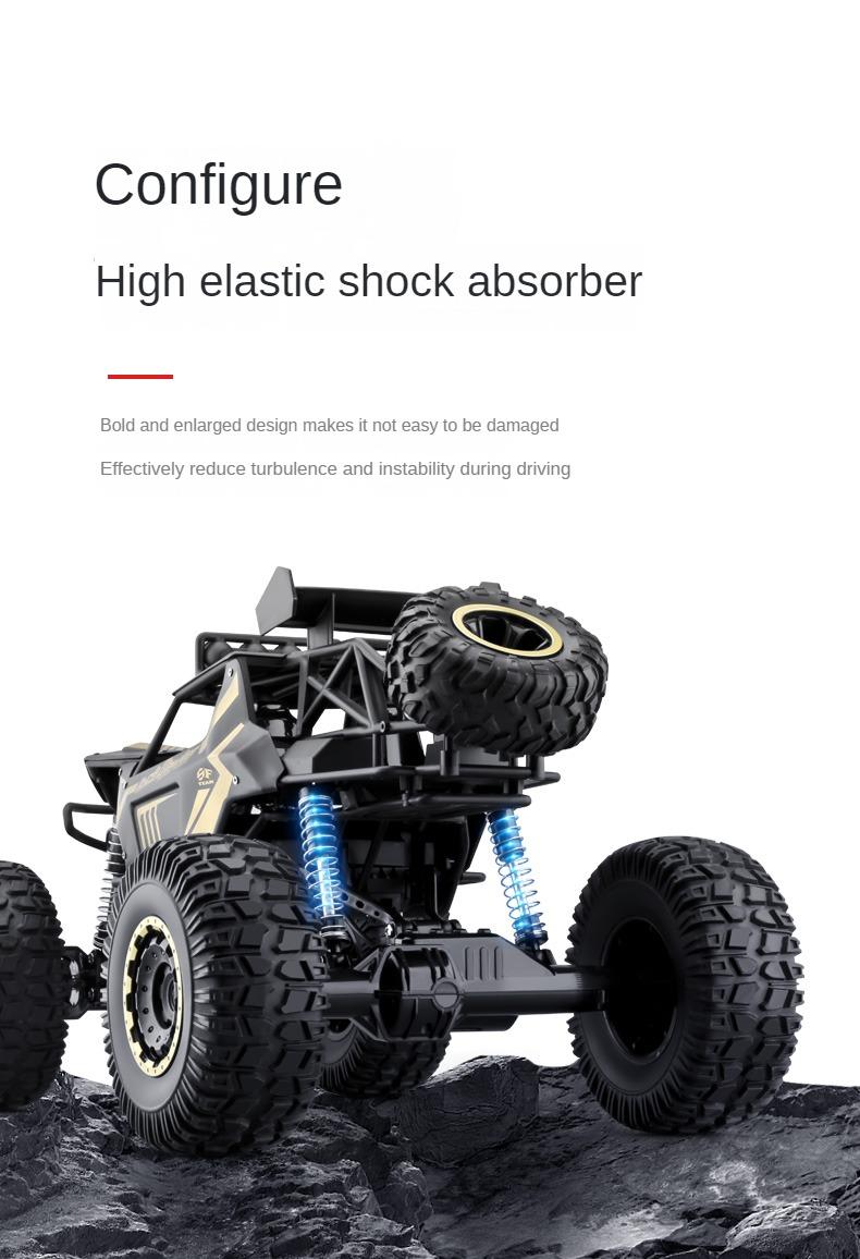Oversized four-wheel drive alloy remote control car off-road vehicle climbing monster truck high-speed racing boy charging toy car