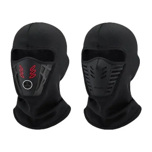 Adults' Winter Biker Full-Face Mask - Solid, One Size, Warm, Anti-Haze, Windproof, Soft Breathable Face Cover Balaclava Hood for Motorcycle Riding, Skiing