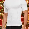 Men's Compression T-Shirt, Seamless Body Shaping Tee, Soft Breathable Stretch Athletic Undershirt for Fitness Training and Everyday Wear, Activewear Tops