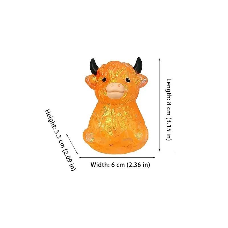 Highland Cow Slow Rebound Stress Ball, Mini Cute Animal Squeeze Toy, Soft Anxiety Fidgets, Adult Sensory Relief, Easter Basket Filler, Party Gift, for Cow Lovers, Squishy Stress Ball