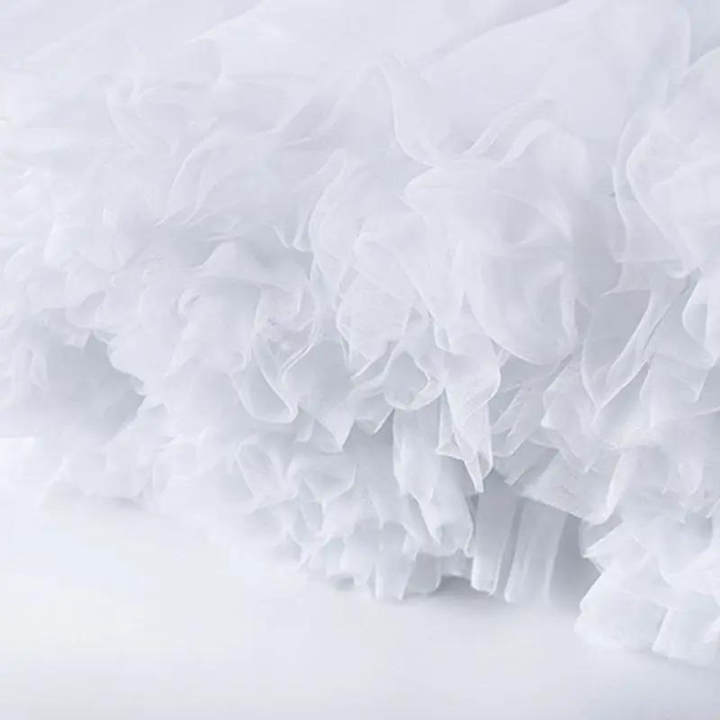 Women's Basic Minimalist Ruffled Bubble Petticoat - Short Tutu-Style No-Hoop Underskirt for Prom Dresses, Nylon-Acrylic All-Seasons Bottoms