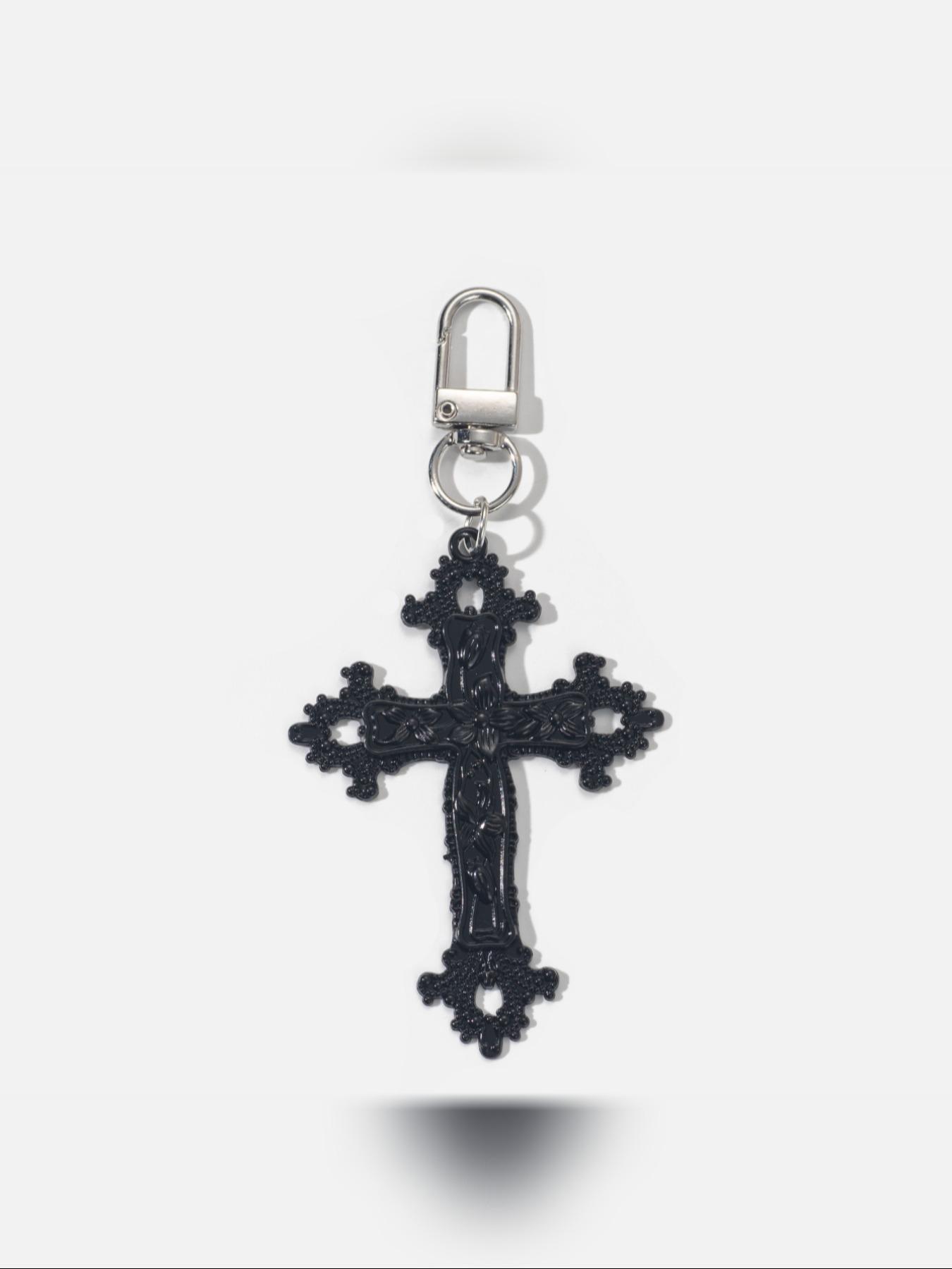 Cross Keychain Pendant, European and American Fashion Accessory, High Street Couple Matching Jewelry, Unique Bag Charm, All Seasons Elegant Style