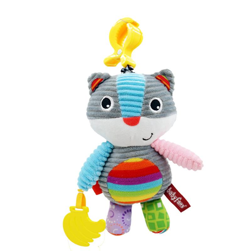 Baby Rattle Toys Animal Hand Bells Mechanical Octave piano Baby Music Rattle for Kid Bed and Stroller Elephant lion cow cat