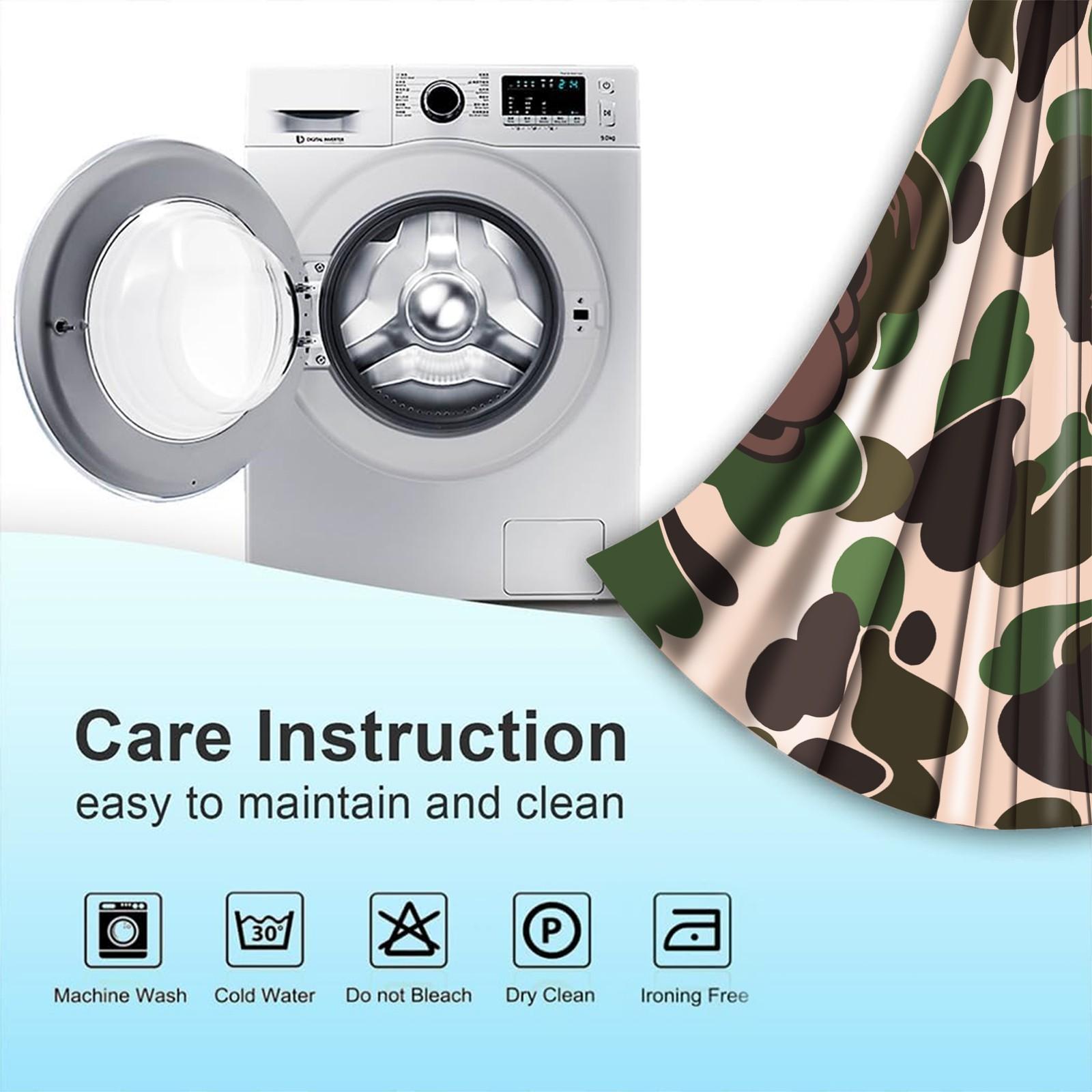 2-Pack Camouflage Print Blinds, Bape'S Iconic Ape Head Pattern Blackout Blinds, Grommet Blackout Curtains, Trendy Street-Style Children'S And Teenagers' Bedroom Blinds, Machine Washable, 2-Pack.