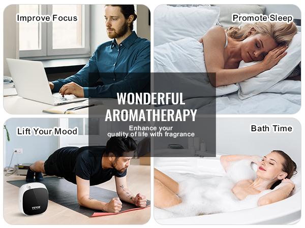 【Summerfinds】VEVOR Scent Air Machine, 100ml Bluetooth Smart Essential Oil Diffuser, 1000sq. ft Waterless Scent Diffuser with Cold Air Technology, Aromatherapy Diffuser Machine for Home, Office, Hotel, Spa