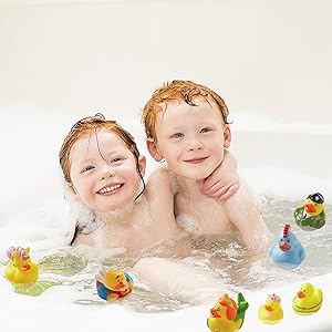 100 Pack Rubber Duck for Jeeps Ducking - 2" Bulk Floater Duck for Kids - Baby Bath Toy Assortment with Bag - Party Favors, Bath Time, Birthdays, and More (100 Varieties)