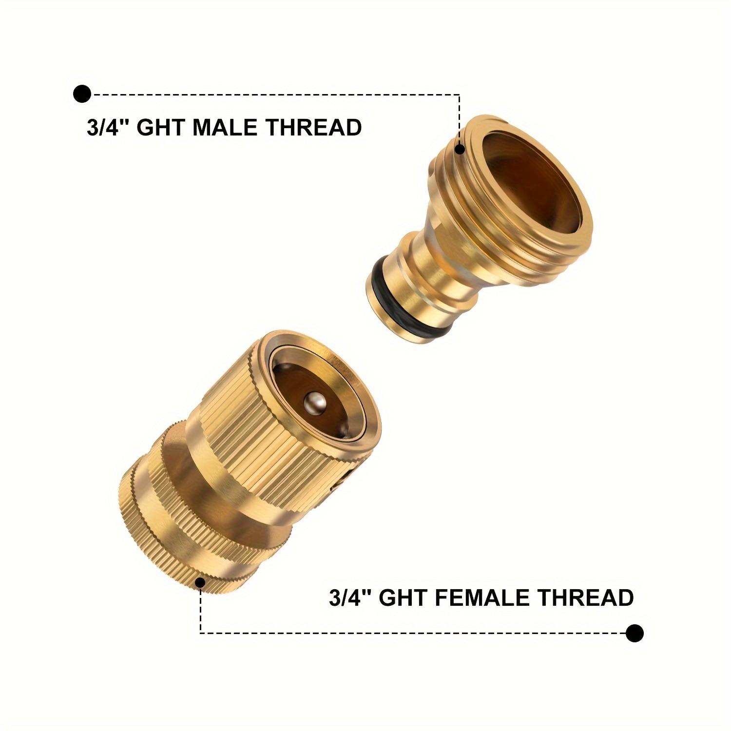 2 Quick Connect Hoses for Garden Faucet, Eu Standard Metal Material, Easy Connection Design, Compatible with 3/4 Inch Hose Fittings, Garden Hose Adapter, Garden Hose Connector, Water Hose Quick Connect